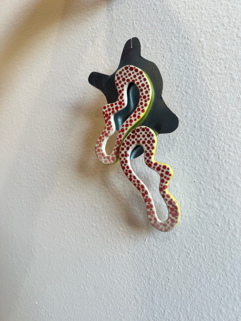 Abstract Earrings - Red Dots