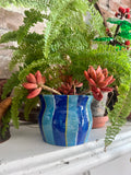 Planter - Blue Striped