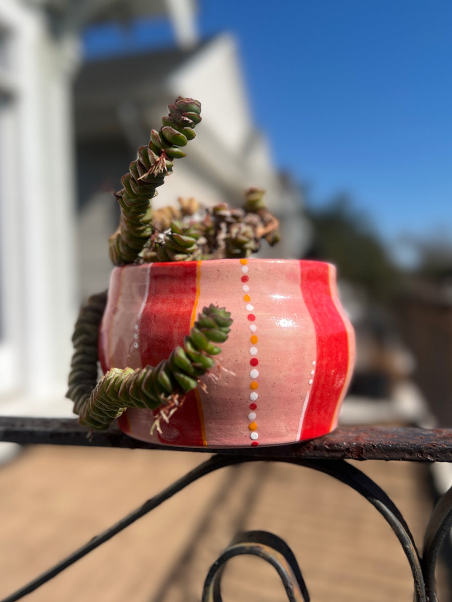 Planter - Pink Stripes